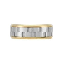 Bague Jourdan Oahu Acier Blanc Et Jaune
