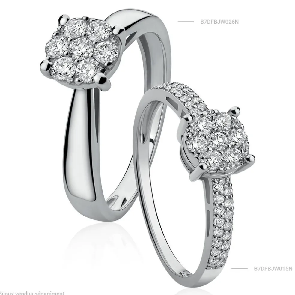 Bague Julia Or Blanc Diamant Synthetique