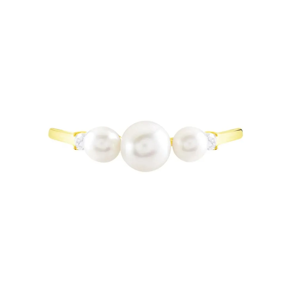 Bague Jwan Or Jaune Perle De Culture