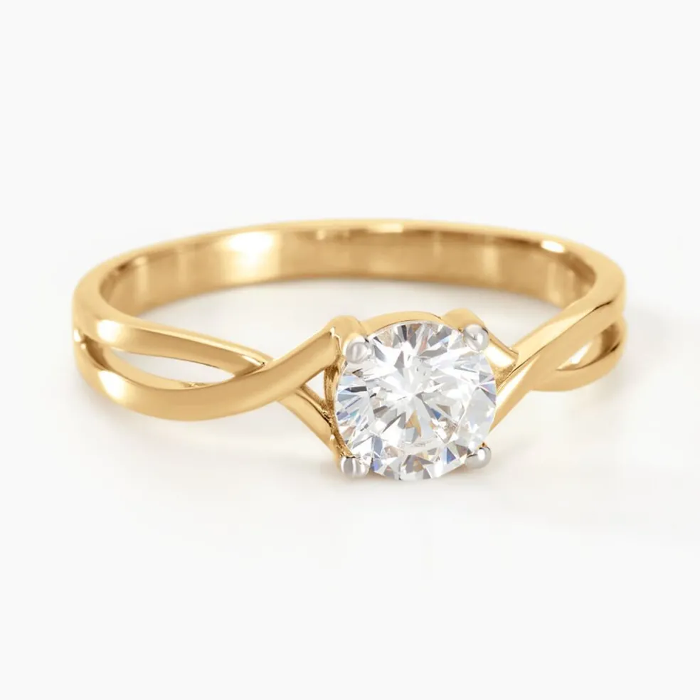 Bague Karlena Or Jaune Oxyde De Zirconium