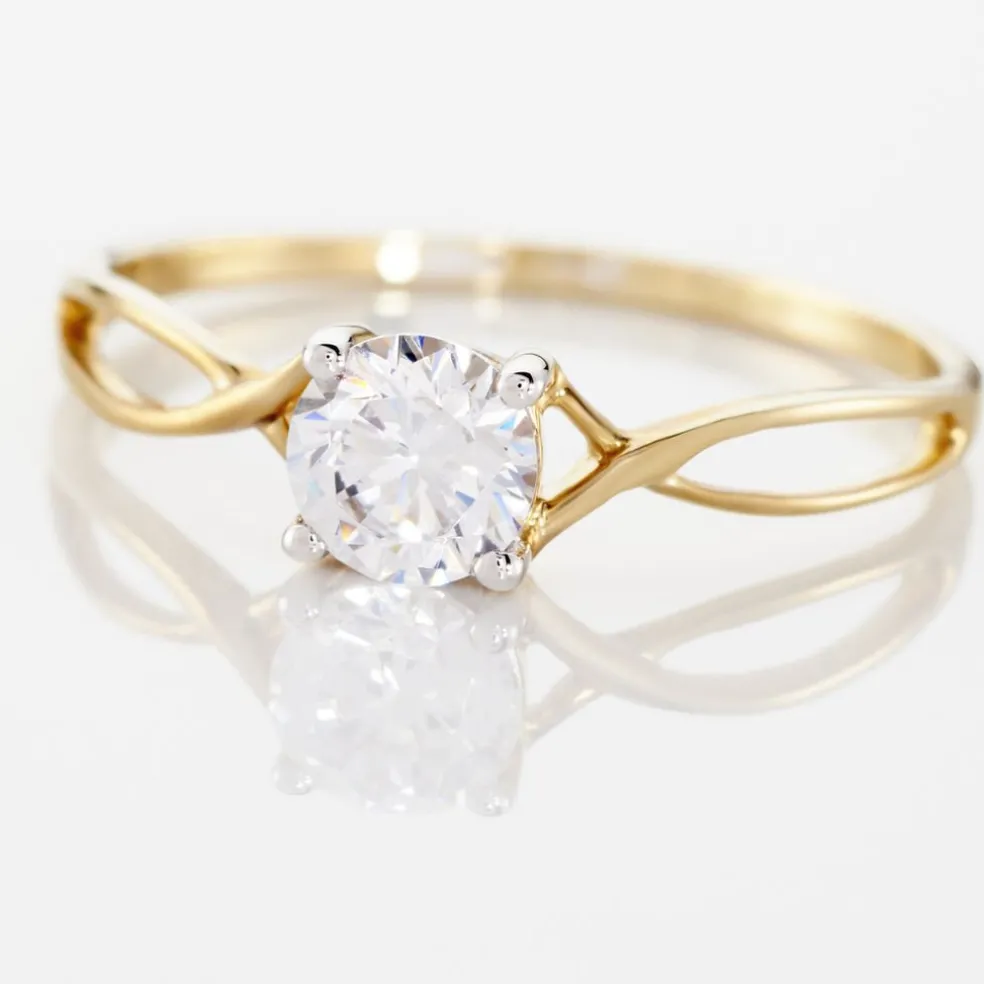 Bague Karlena Or Jaune Oxyde De Zirconium