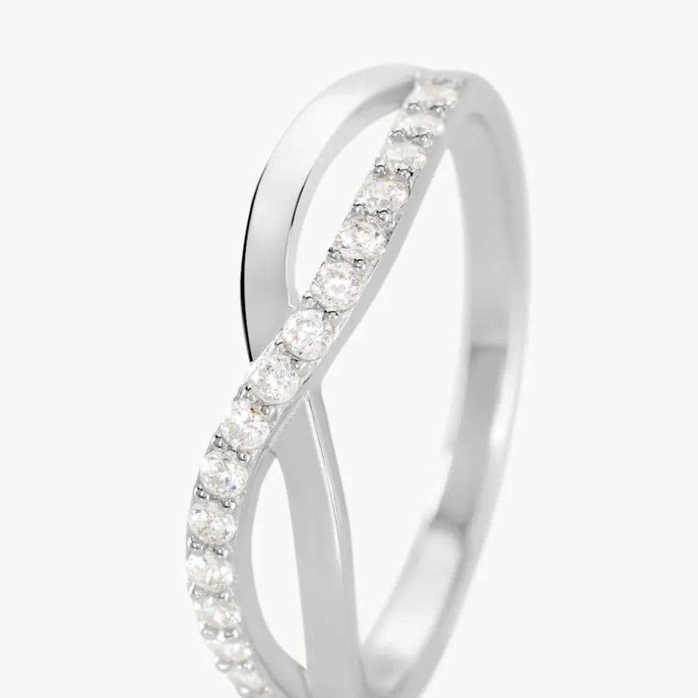 Bague Kassandre Argent Blanc Oxyde De Zirconium