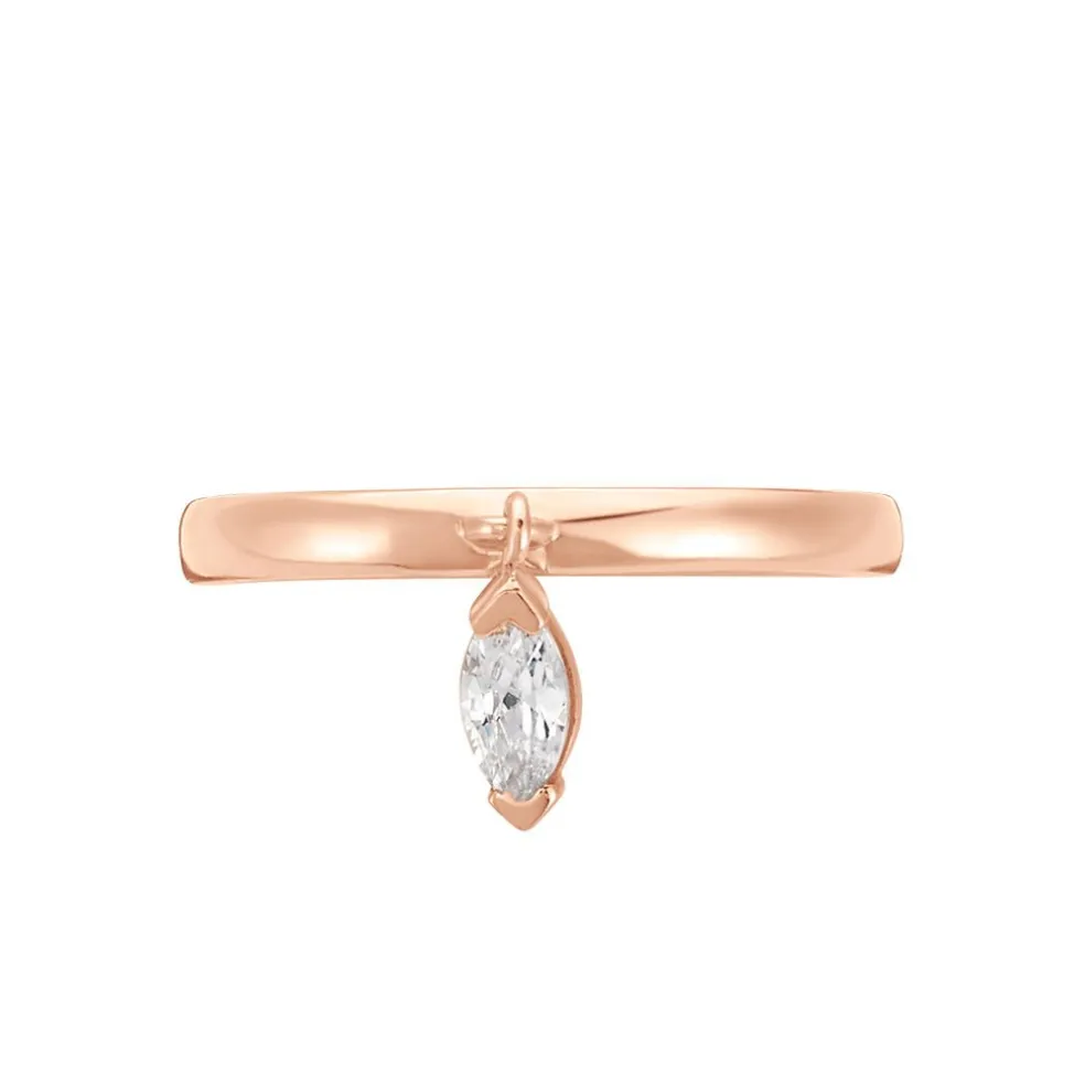 Bague Kenta Argent Rose Oxyde De Zirconium