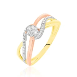 Bague Kyliane Or Tricolore Diamant