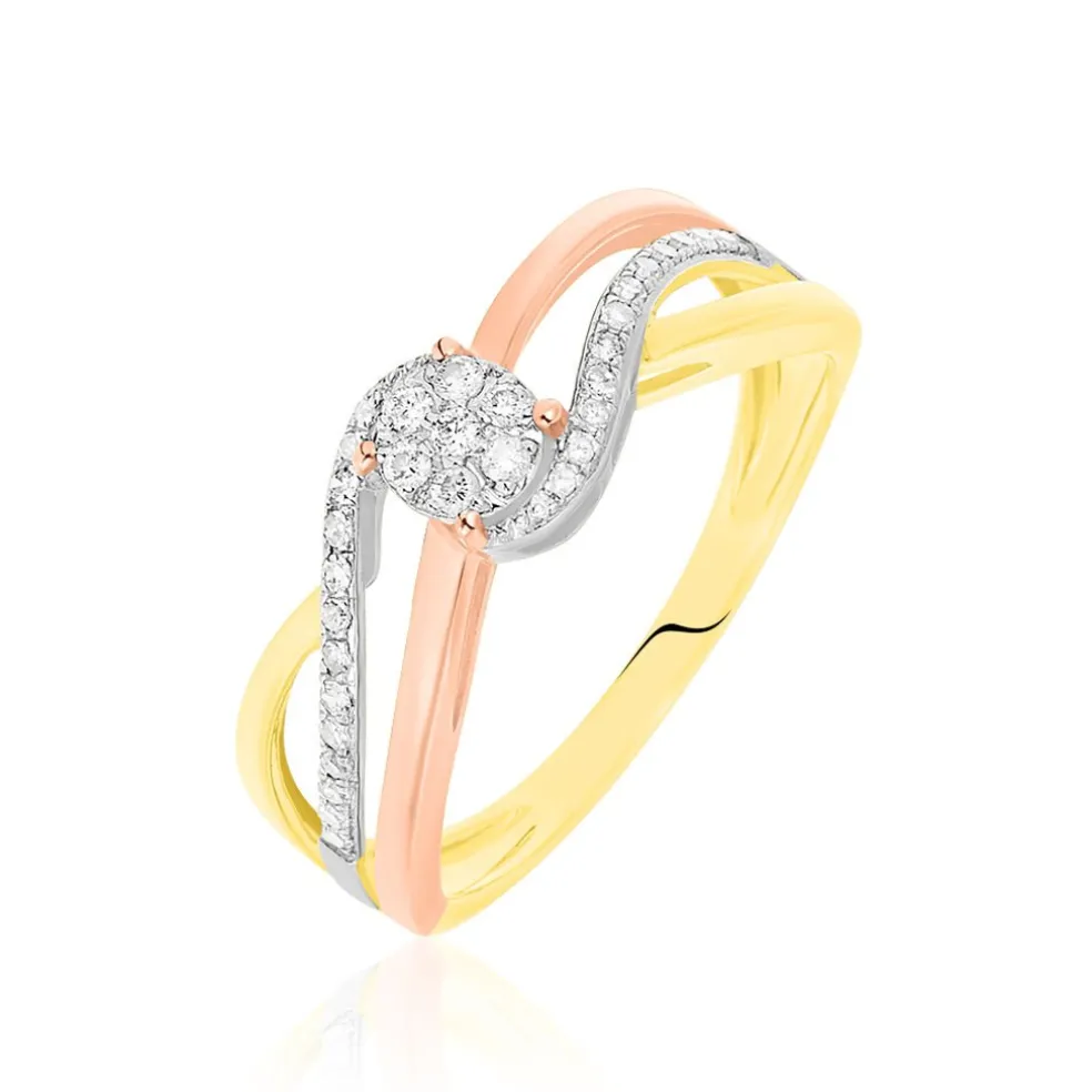 Bague Kyliane Or Tricolore Diamant