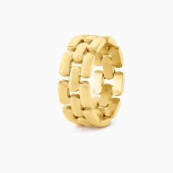 Bague Lady Code Acier Jaune