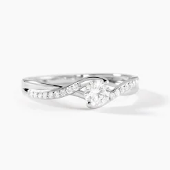 Bague Laetitianne Platine Diamant Synthétique