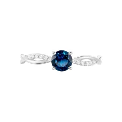 Bague Lalia Or Blanc Topaze Et Oxyde De Zirconium