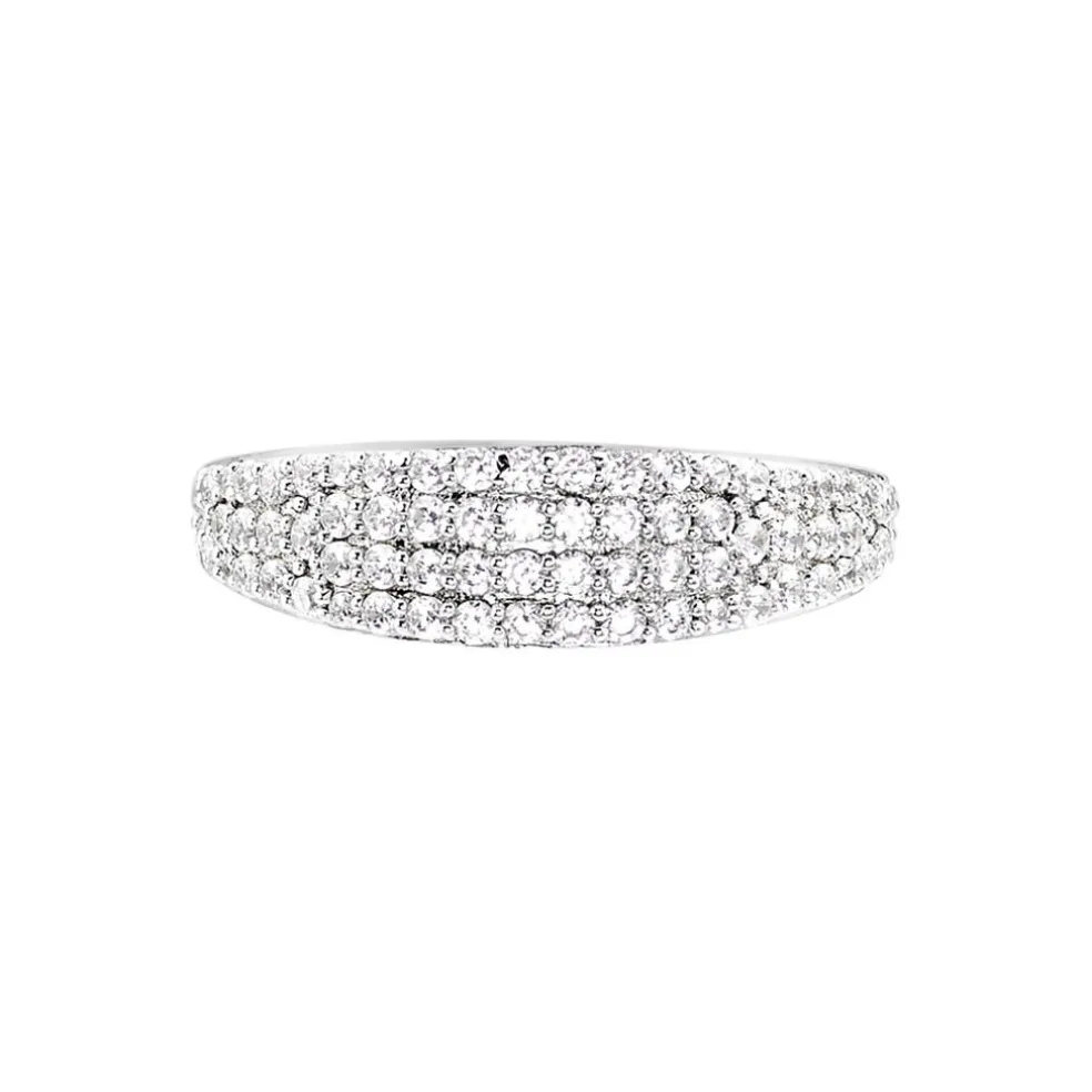 Bague Leanne Argent Blanc Oxyde De Zirconium