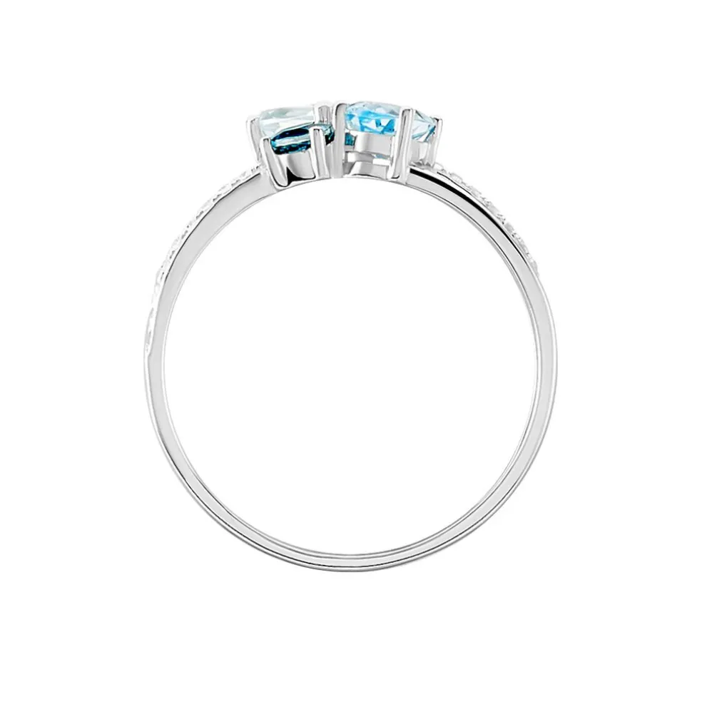 Bague Lilia Or Blanc Topaze