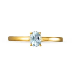 Bague Lily Or Jaune Aigue Marine