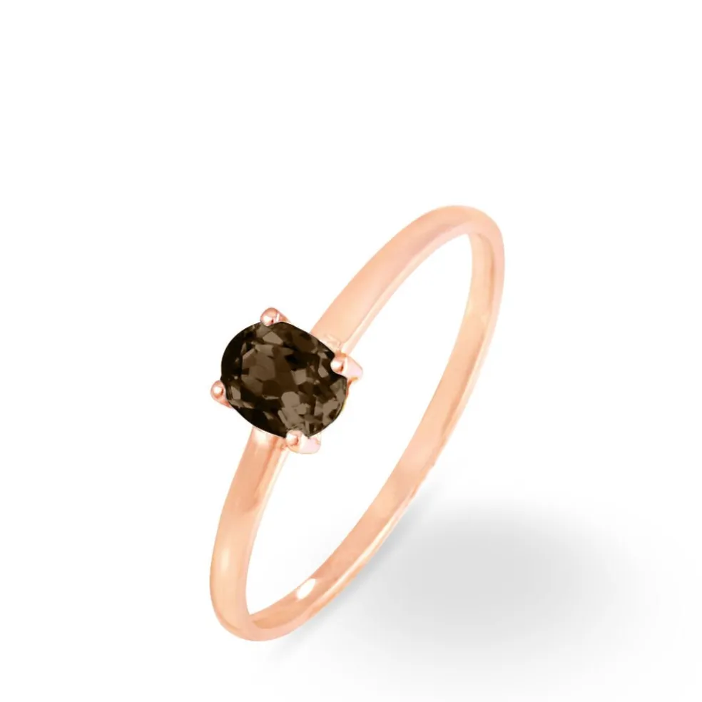 Bague Lily Or Rose Emeraude