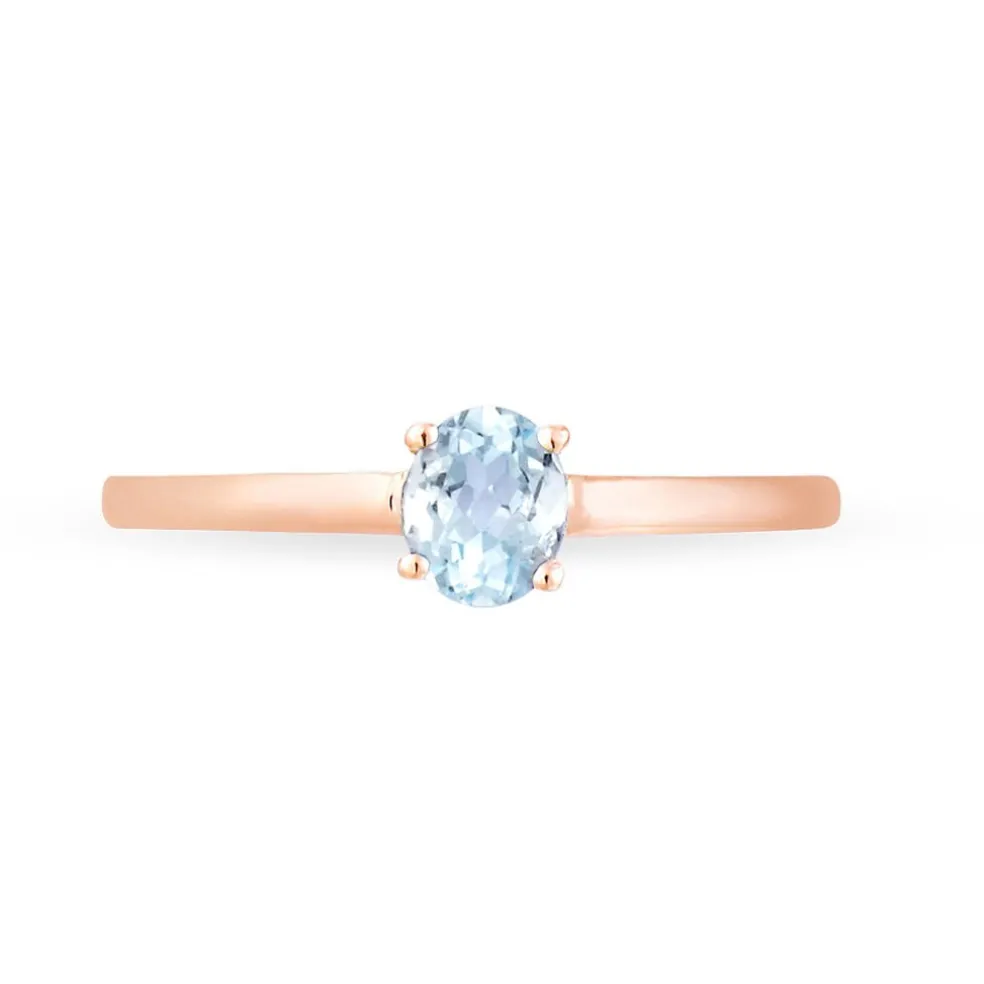 Bague Lily Or Rose Topaze
