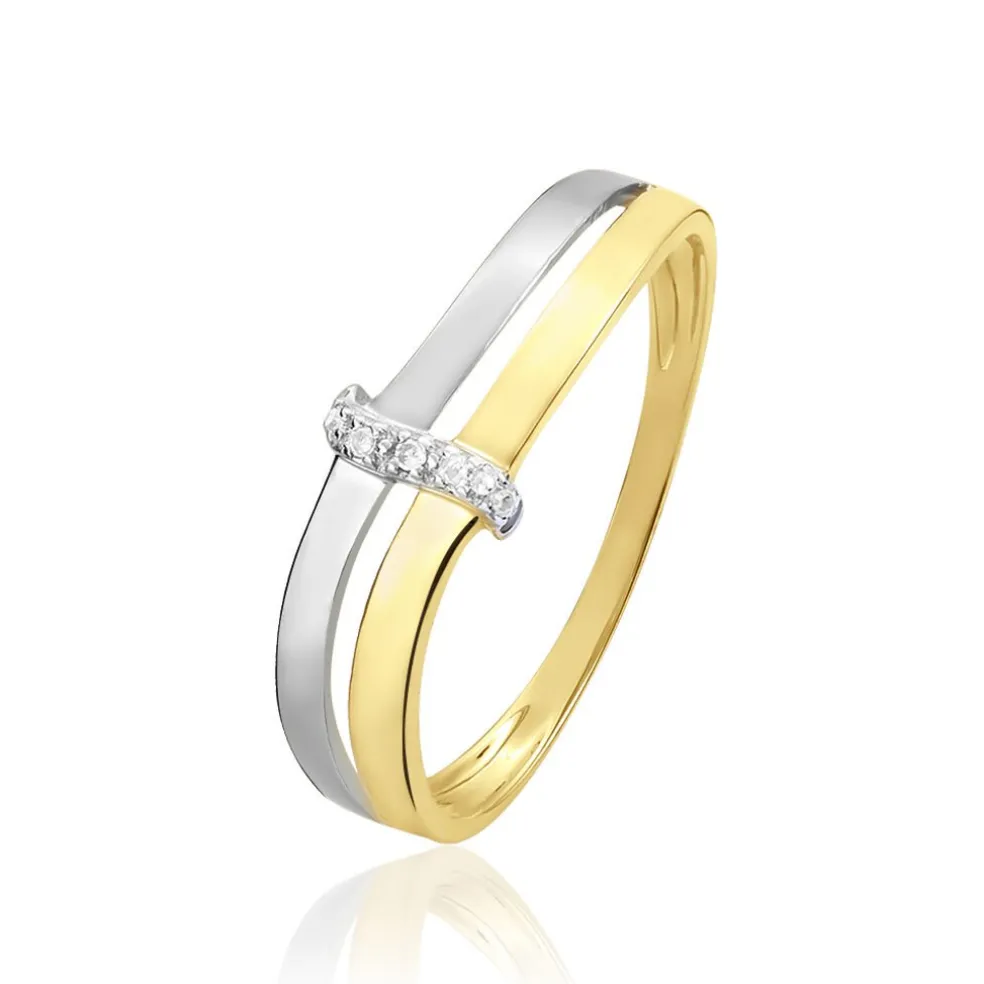 Bague Lisella Or Bicolore Diamant
