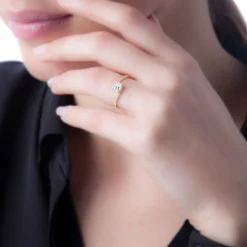 Bague Loriane Or Blanc Oxyde De Zirconium