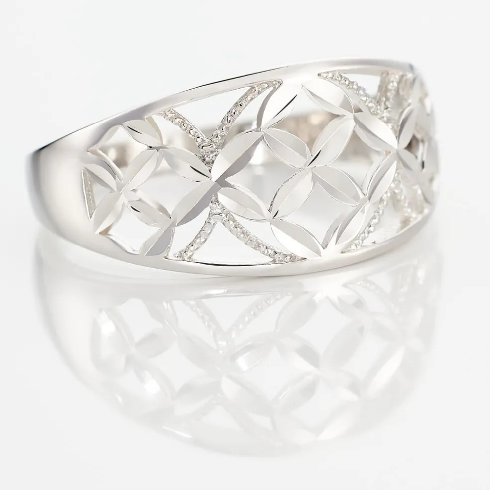 Bague Losangia Argent Blanc