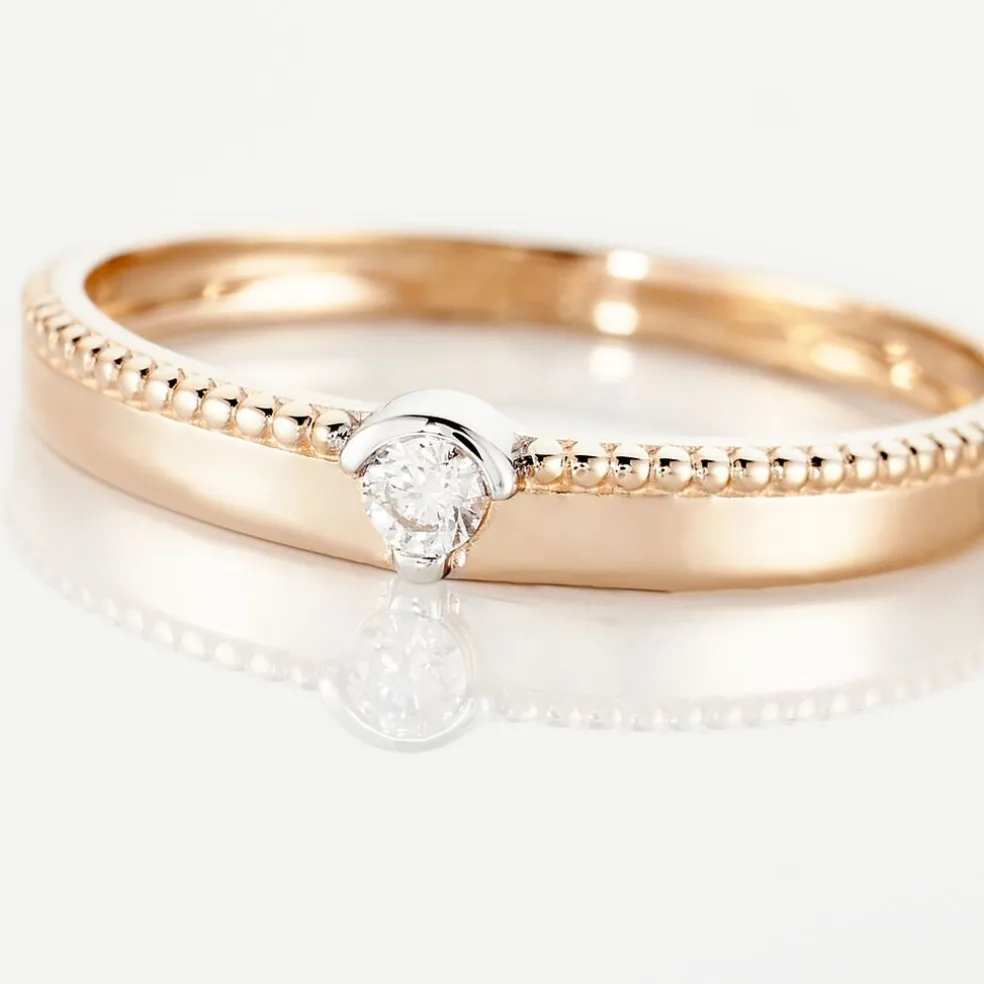 Bague Lou Or Rose Diamant