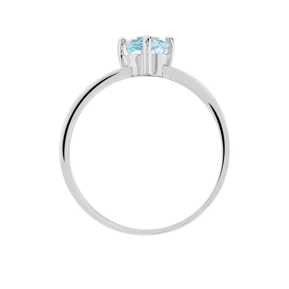 Bague Mahina Or Blanc Topaze