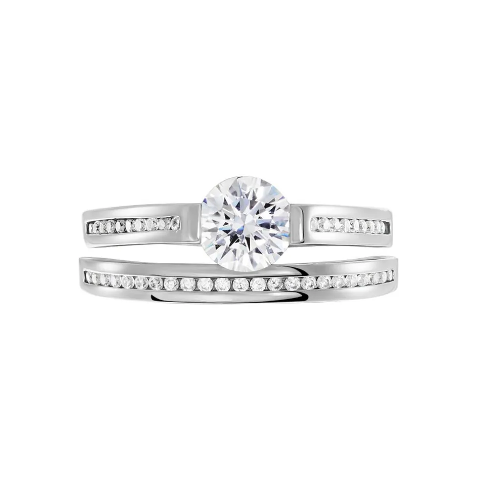 Bague Malou Argent Blanc Oxyde De Zirconium