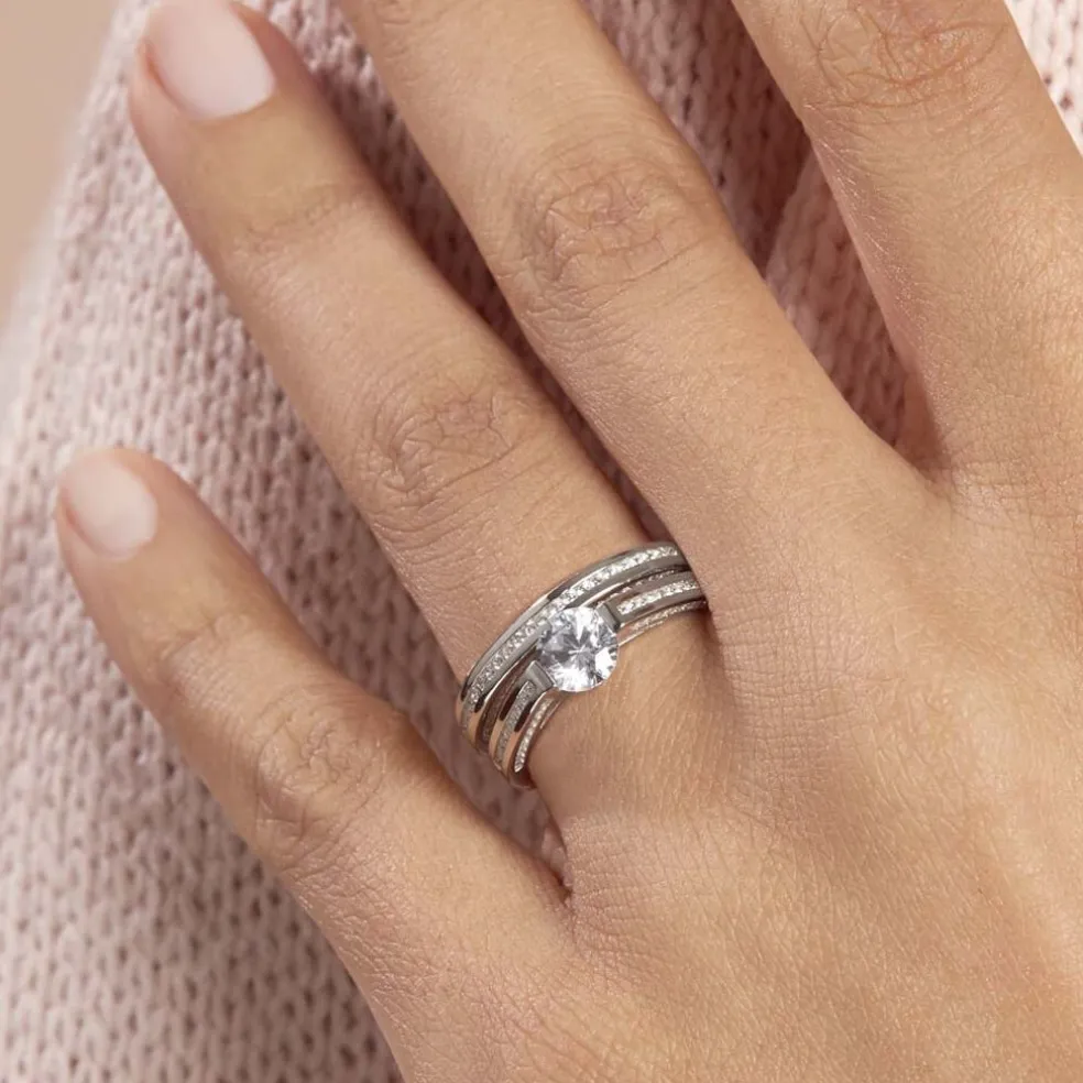 Bague Malou Argent Blanc Oxyde De Zirconium