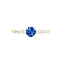Bague Manon Or Jaune Saphir Et Diamant