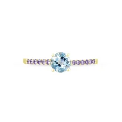 Bague Manon Or Jaune Topaze Et Amethyste