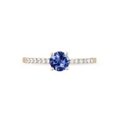 Bague Manon Or Rose Saphir Et Diamant