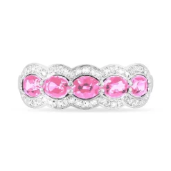 Bague Margaux Or Blanc Tourmaline Et Diamant