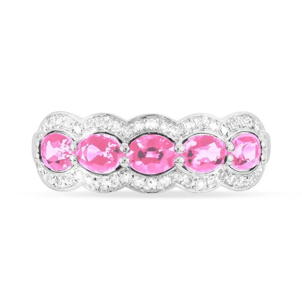 Bague Margaux Or Blanc Tourmaline Et Diamant