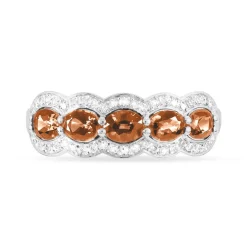 Bague Margaux Or Blanc Tourmaline Et Diamant