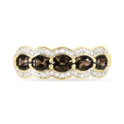 Bague Margaux Or Jaune Quartz Et Diamant