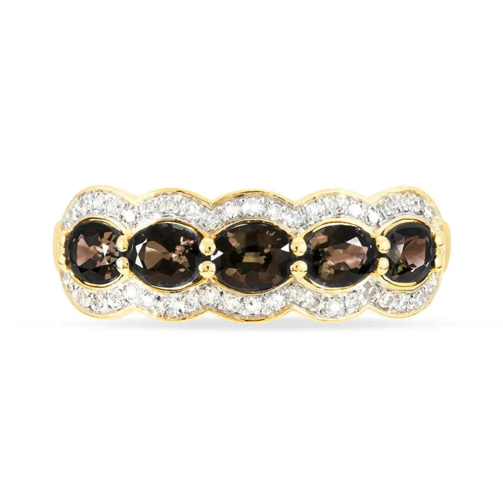 Bague Margaux Or Jaune Quartz Et Diamant