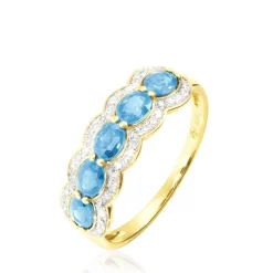 Bague Margaux Or Jaune Topaze Et Diamant
