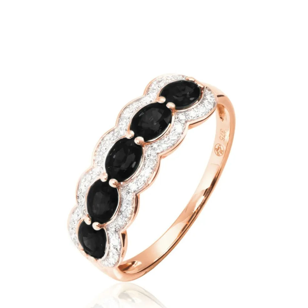 Bague Margaux Or Rose Agate Et Diamant