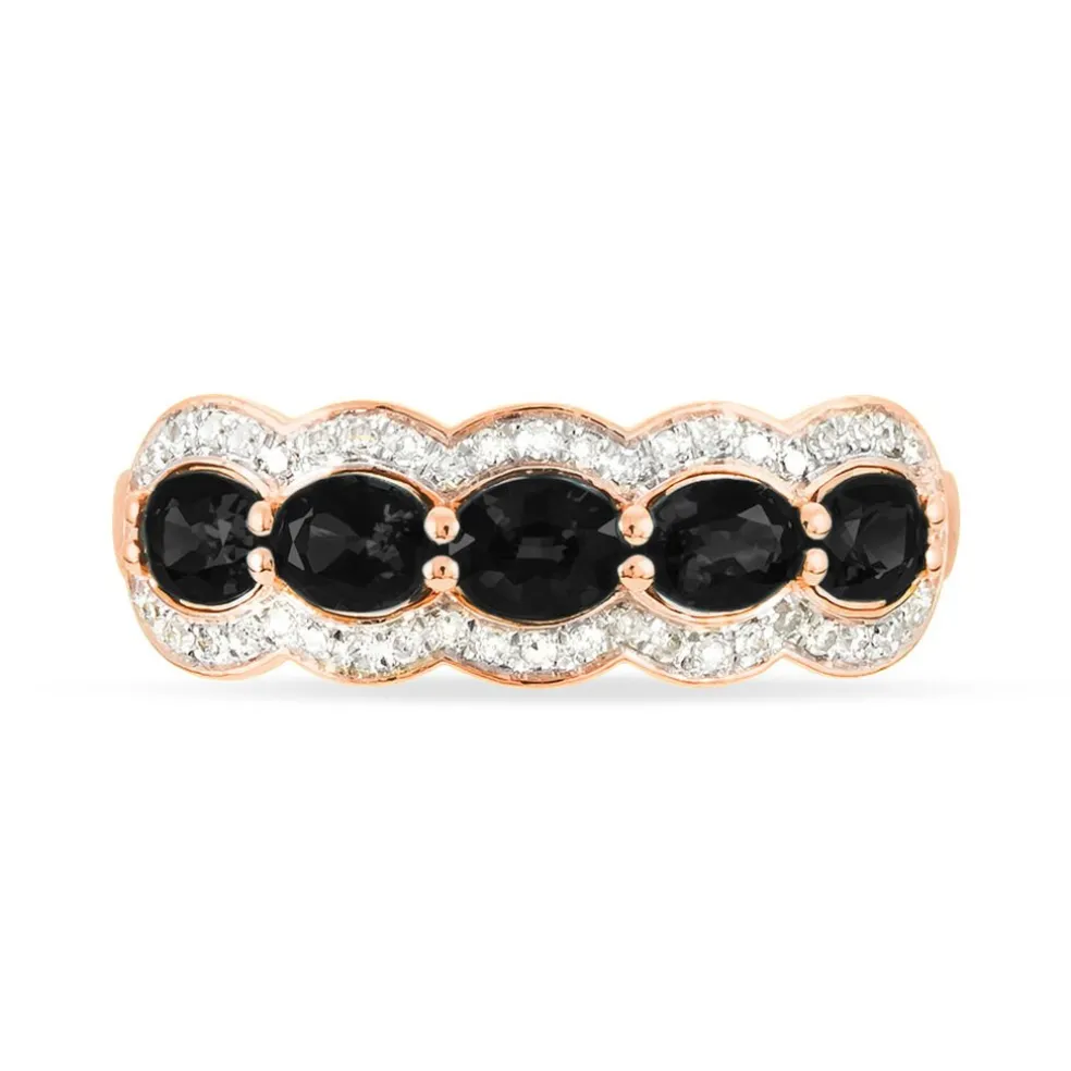 Bague Margaux Or Rose Agate Et Diamant