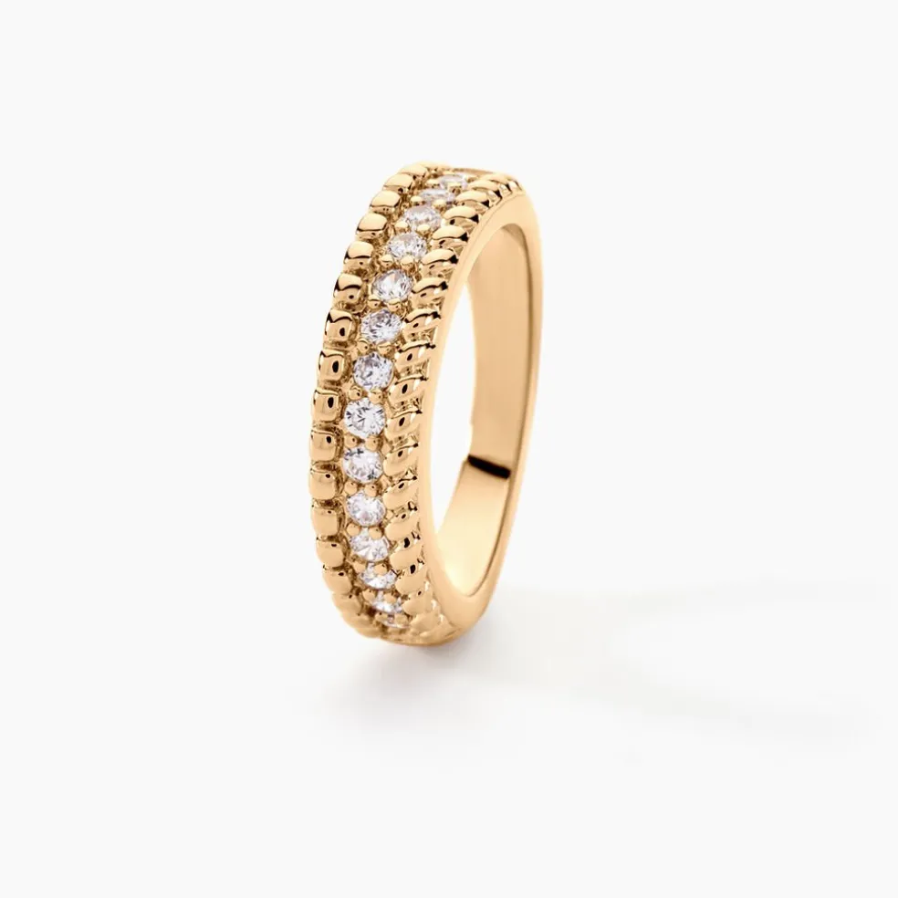 Bague Marie-baptistine Plaqué Or Jaune Oxyde De Zirconium
