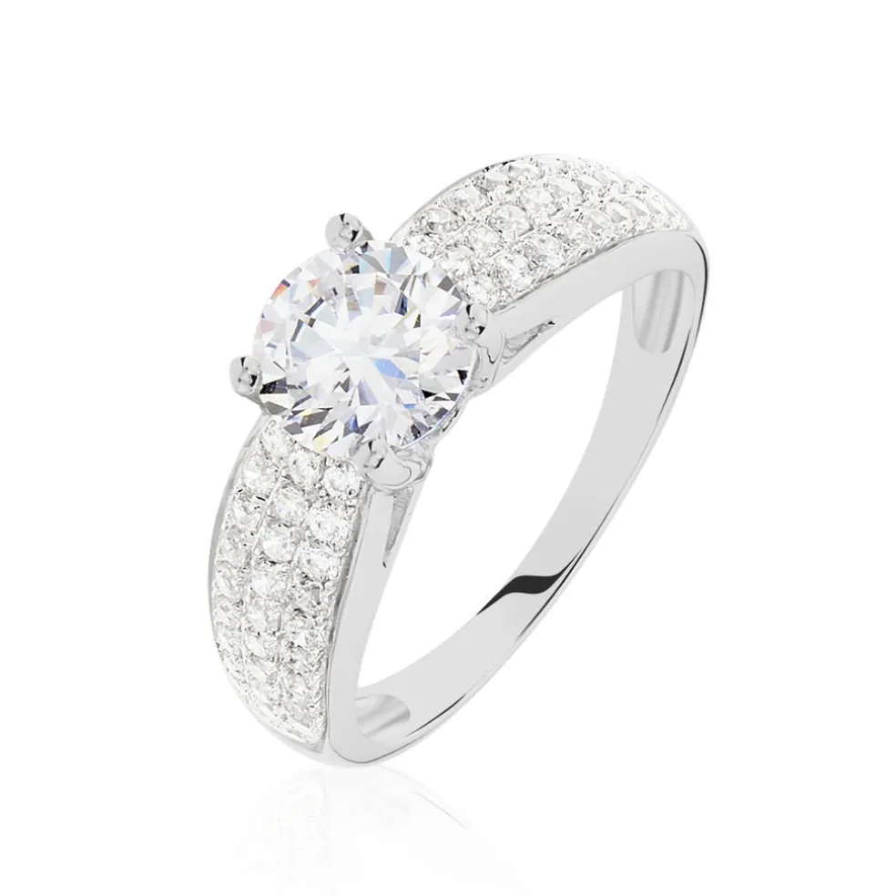 Bague Marilyn Argent Blanc Oxyde De Zirconium
