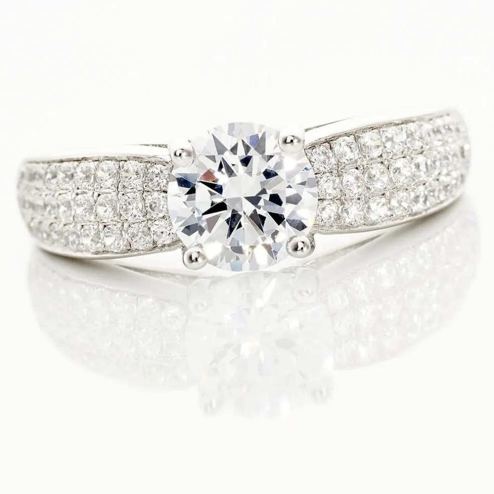 Bague Marilyn Argent Blanc Oxyde De Zirconium
