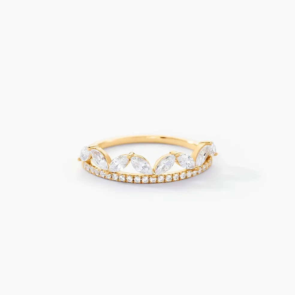 Bague Marquise Or Jaune Oxyde De Zirconium