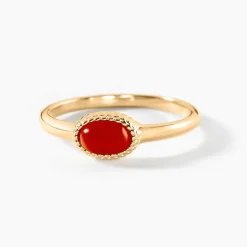 Bague Memory Plaqué Or Jaune Pierre De Synthese