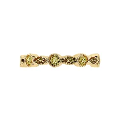 Bague Mencia Plaque Or Jaune Oxyde De Zirconium