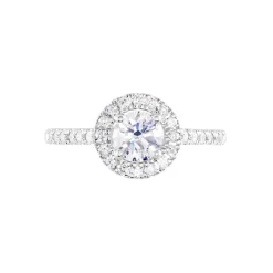 Bague Mentoura Platine Blanc Diamant Synthétique