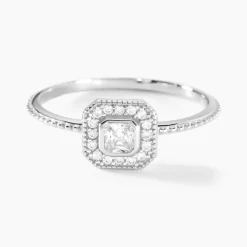 Bague Micarla Argent Blanc Oxyde De Zirconium
