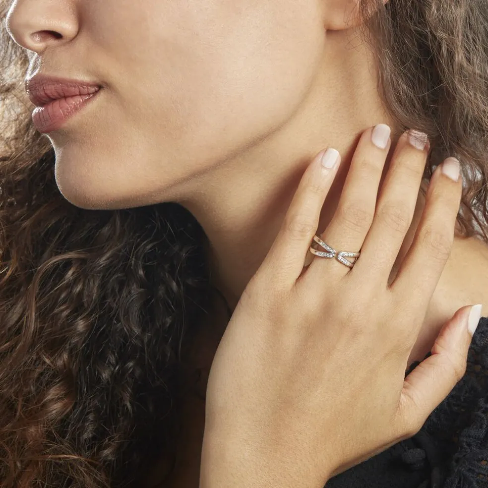 Bague Michee Argent Oxydes De Zirconium