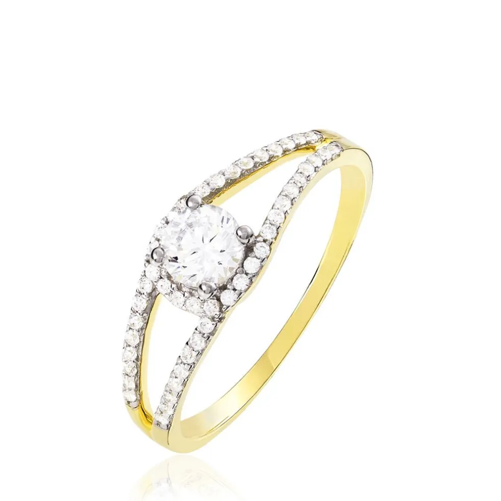 Bague Micky Or Jaune Oxyde De Zirconium