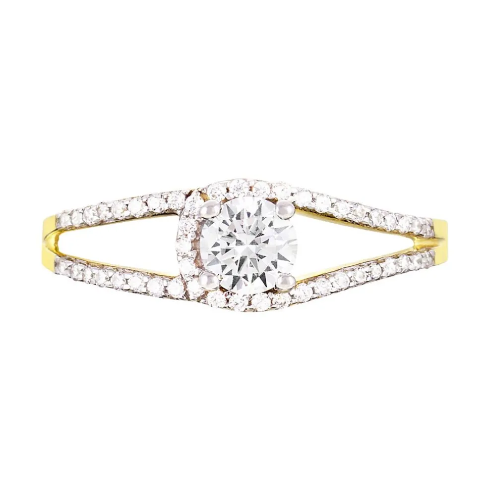 Bague Micky Or Jaune Oxyde De Zirconium