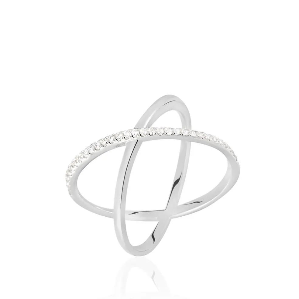 Bague Miya Argent Blanc Oxyde De Zirconium