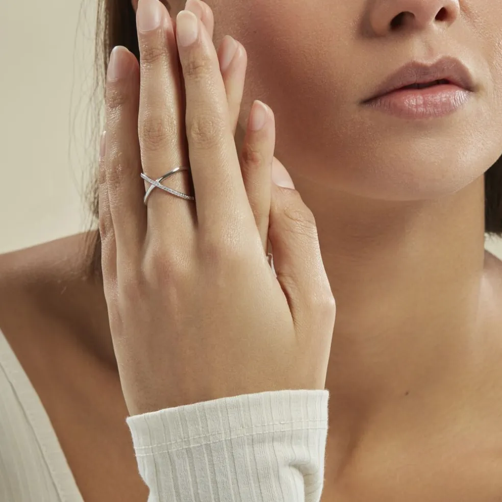 Bague Miya Argent Blanc Oxyde De Zirconium