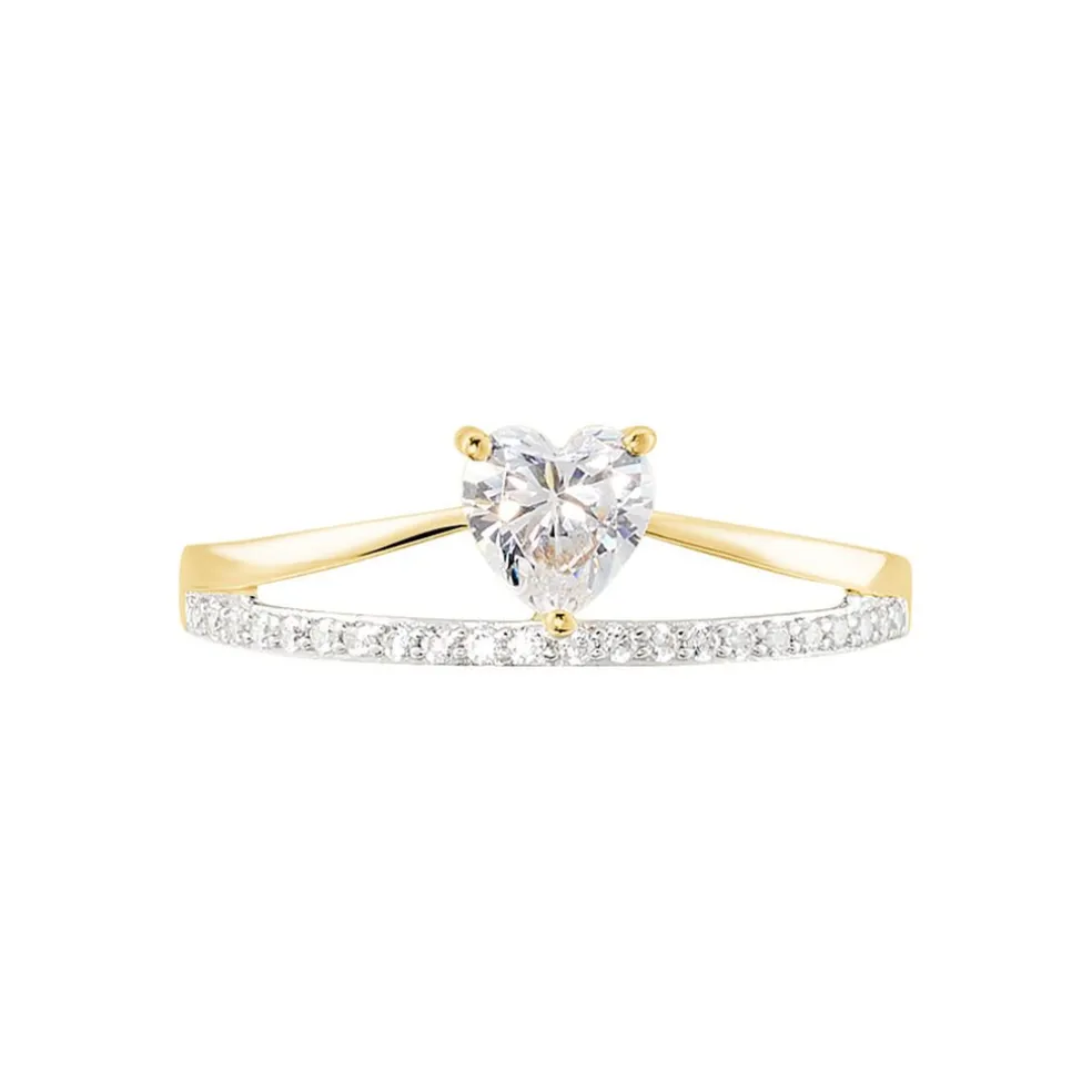 Bague Mohira Or Jaune Oxyde De Zirconium
