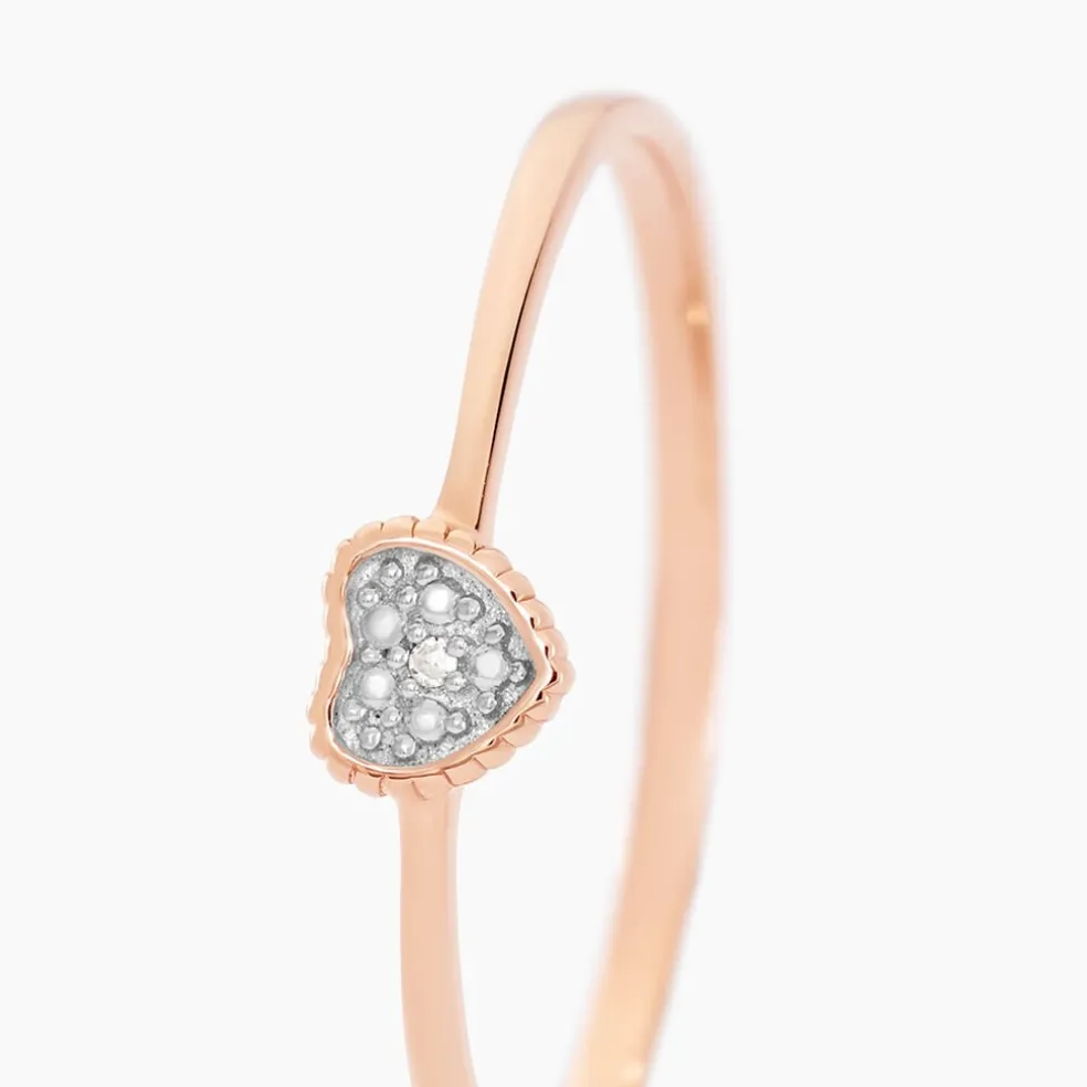 Bague Mon 1er Diamant Or Rose Diamant
